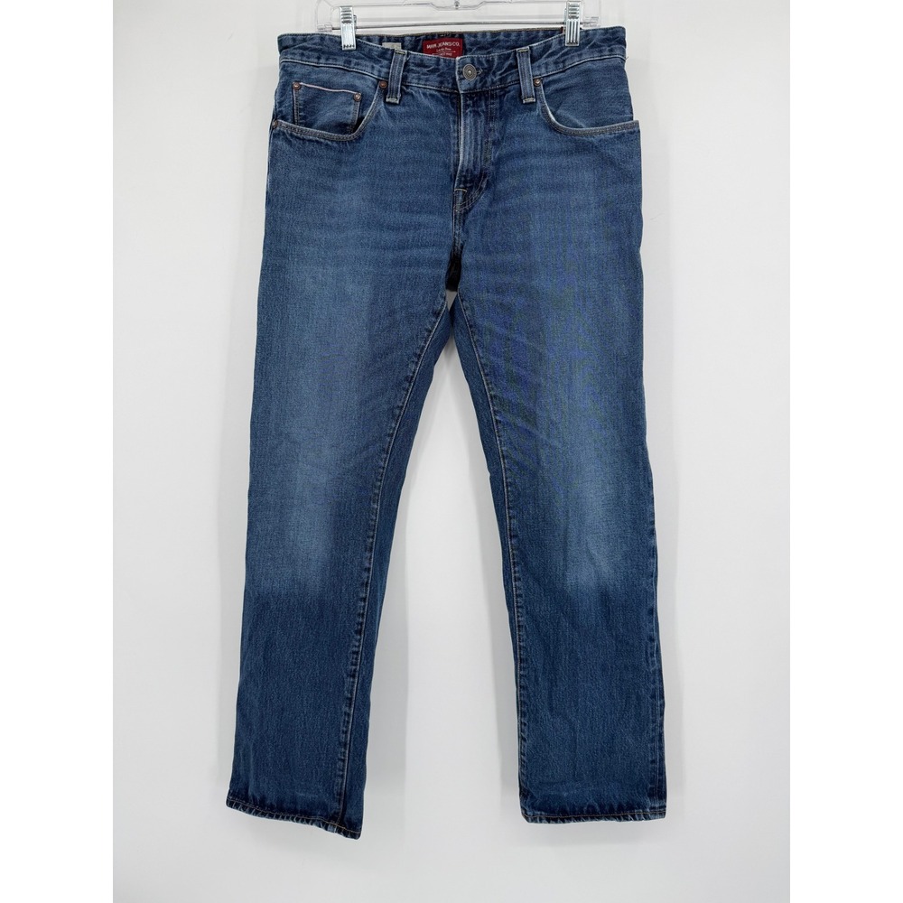 Mavi Zach Straight Leg Jeans Mens 33x32 Blue Wash Selvedge Denim 100% Cotton